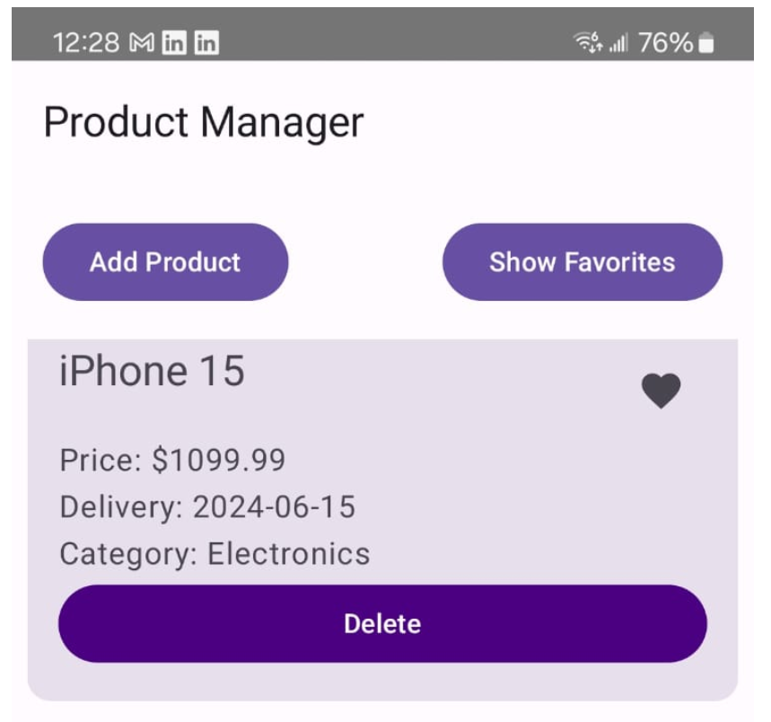 Android Products Manager
